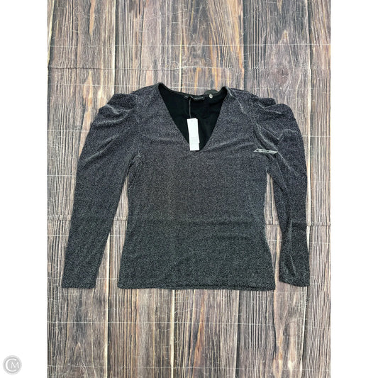 Top Long Sleeve By White House Black Market In Black, Size: Medium