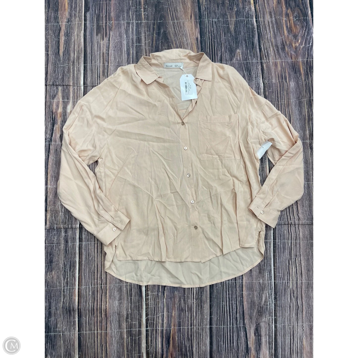 Top Long Sleeve By Be Cool In Pink, Size: S