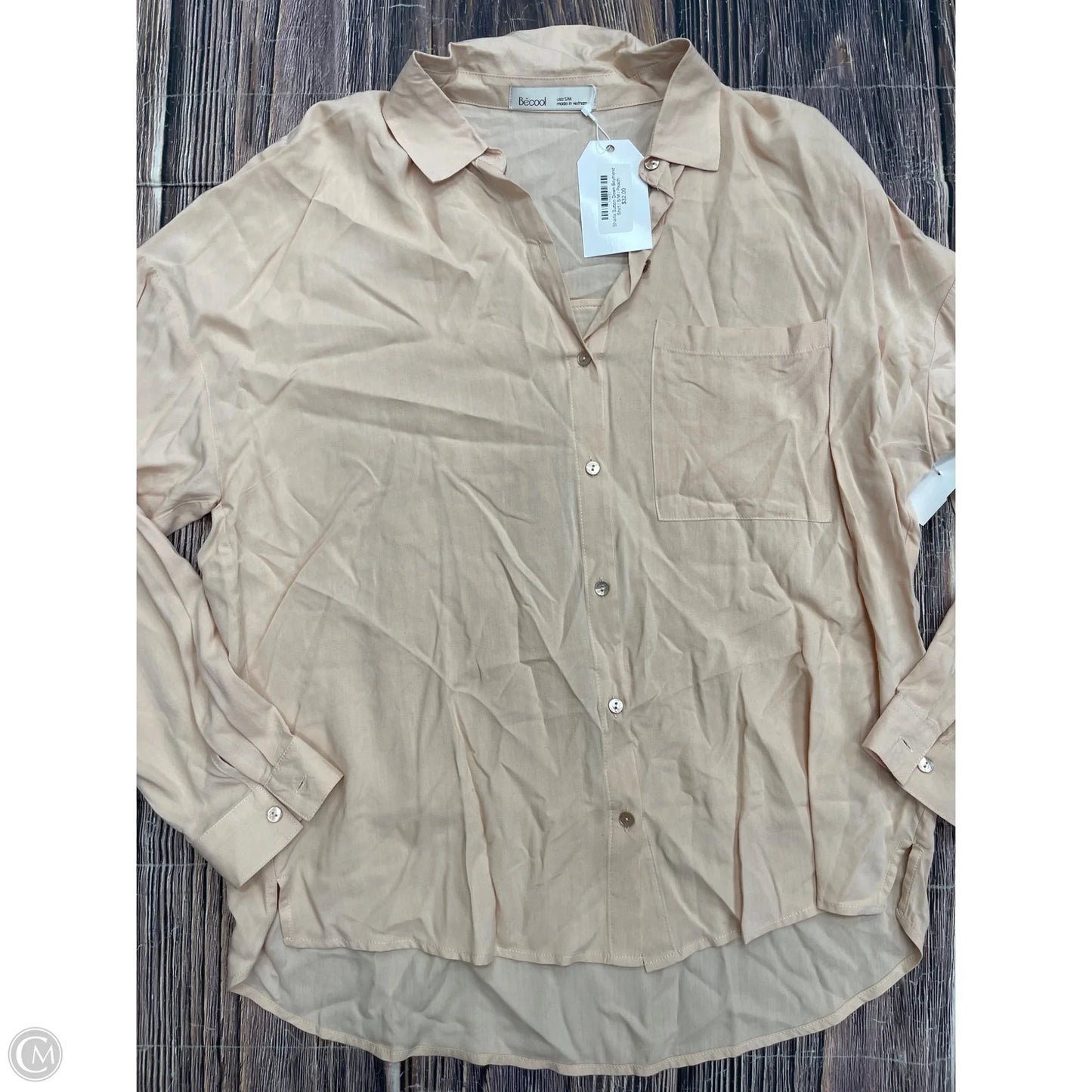 Top Long Sleeve By Be Cool In Pink, Size: S