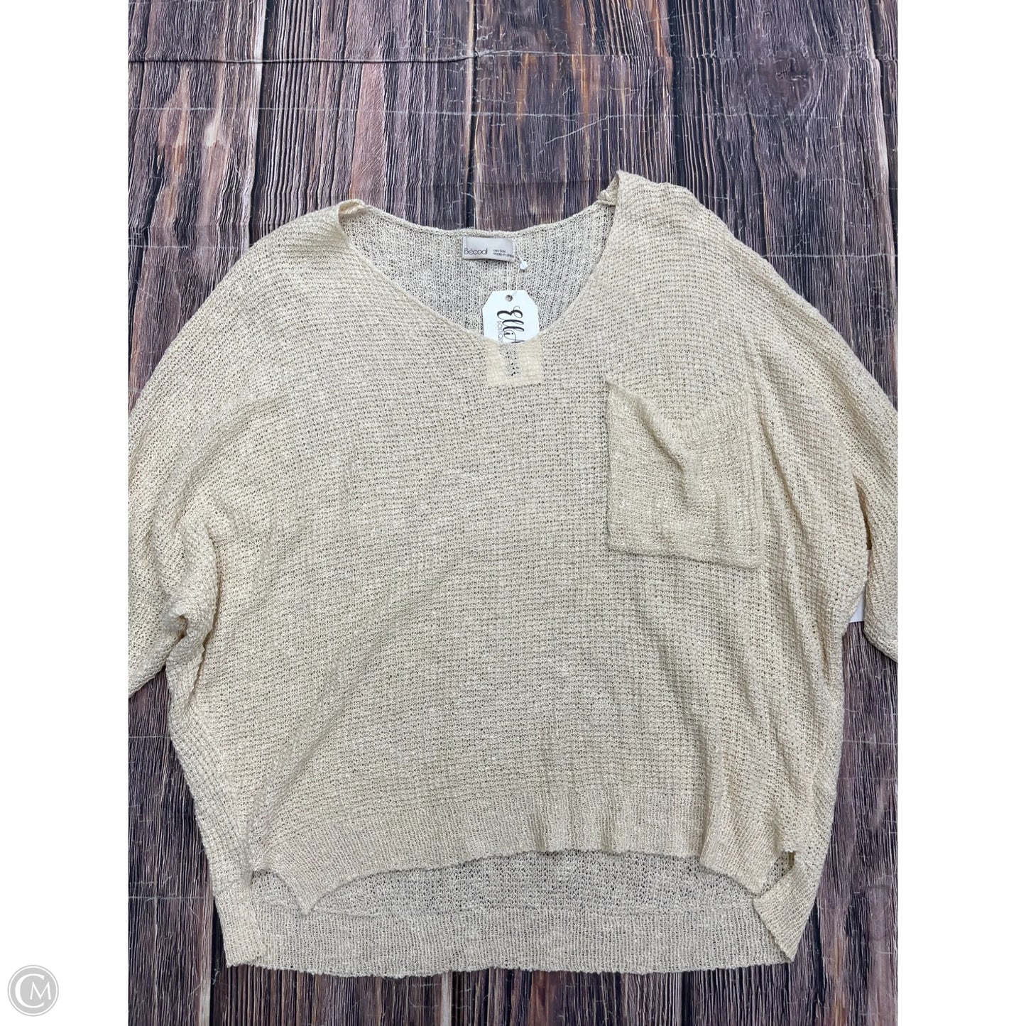 Sweater By Be Cool In Cream, Size: S