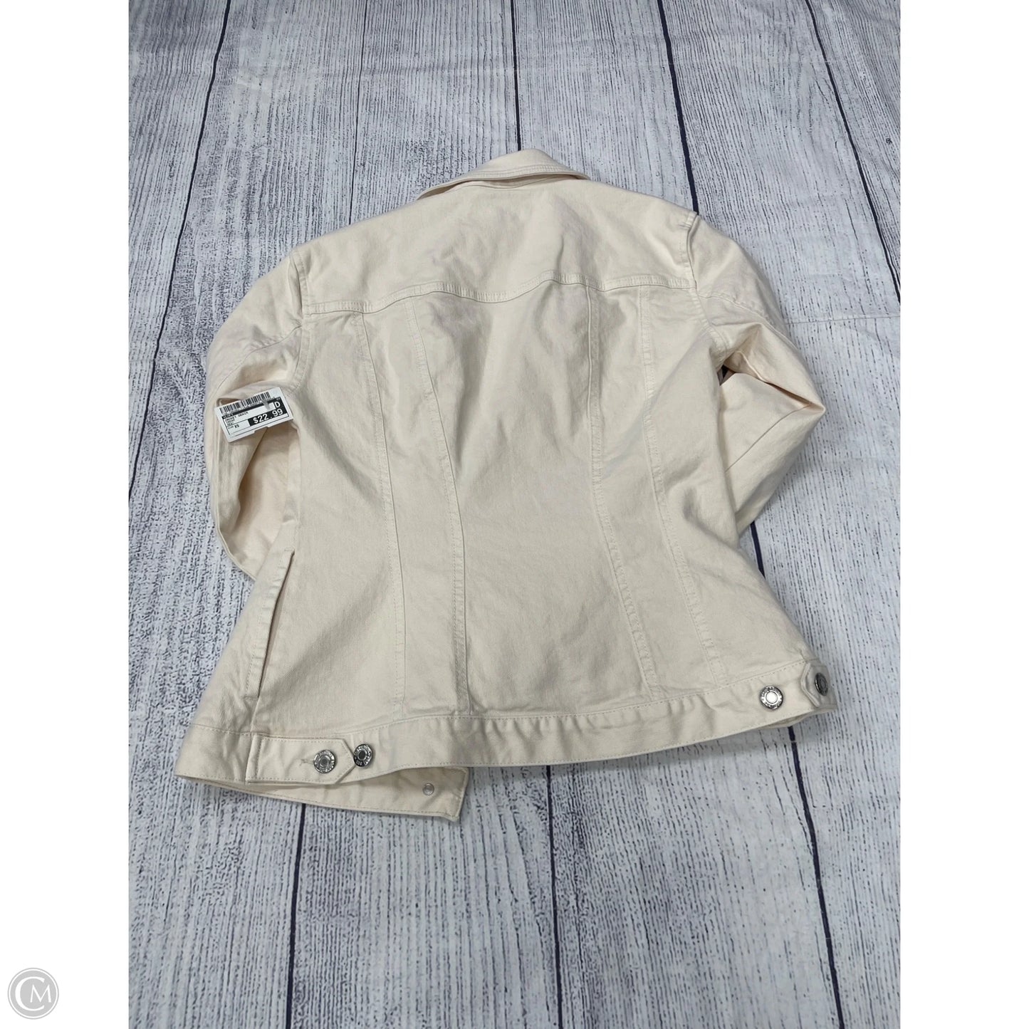 Jacket Denim By Loft In Cream, Size: Xs