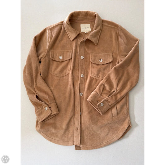 Coat Faux Fur & Sherpa By Thread And Supply In Brown, Size: S