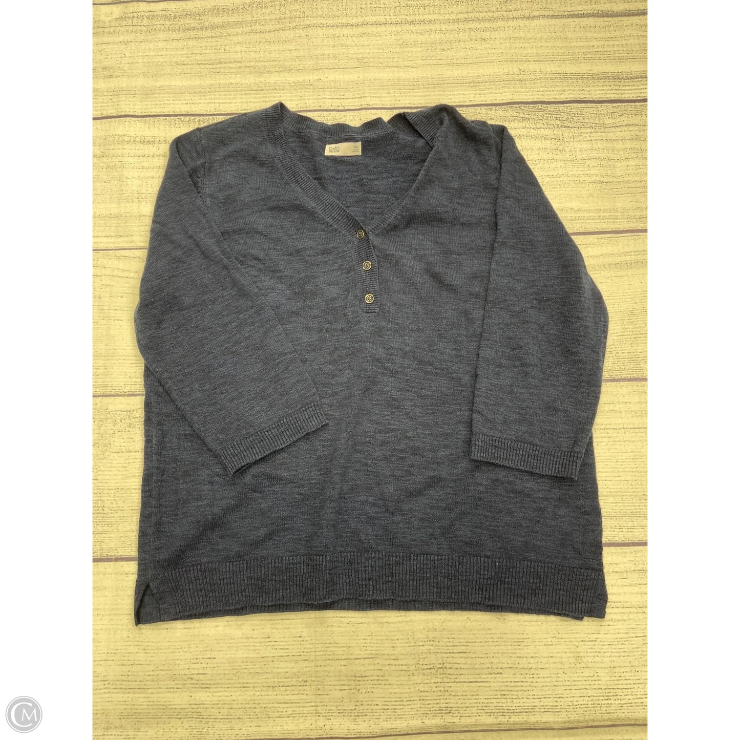 Sweater Cardigan By Croft And Barrow In Navy, Size: Xxl