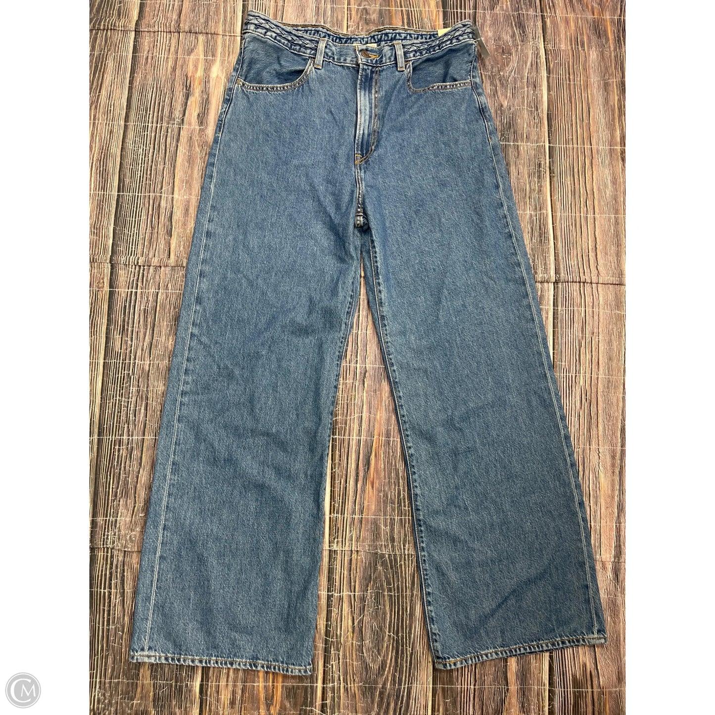 Jeans Wide Leg By Levis In Blue, Size: 14
