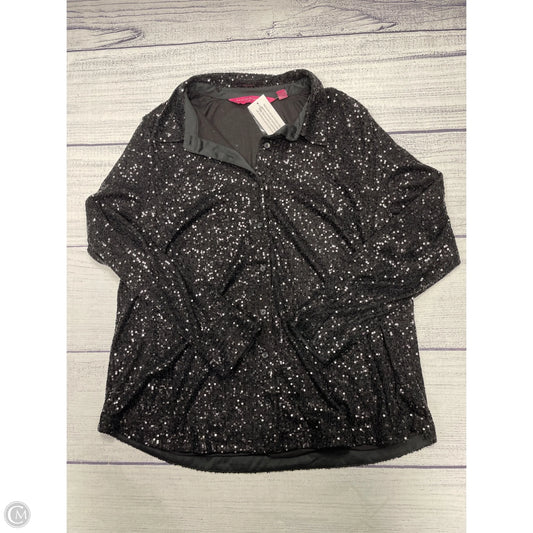 Top Long Sleeve By Isaac Mizrahi Live Qvc In Black, Size: L