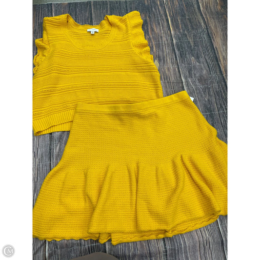 Skirt Set 2pc By Free Assembly In Yellow, Size: 2x