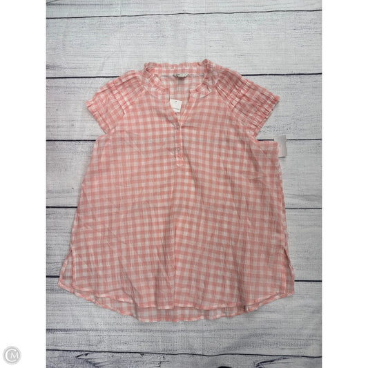Top Short Sleeve By Cato In Pink, Size: L