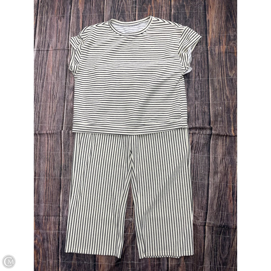 Pants Set 2pc By Clothes Mentor In Cream, Size: 1x