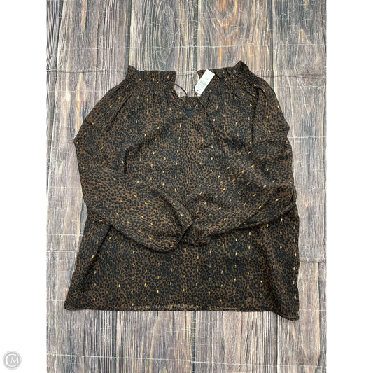 Top Long Sleeve By Talbots In Animal Print, Size: Xlp