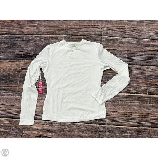 Athletic Top Long Sleeve Crewneck By Clothes Mentor In White, Size: M