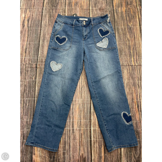Jeans Straight By Cato In Blue Denim, Size: 14