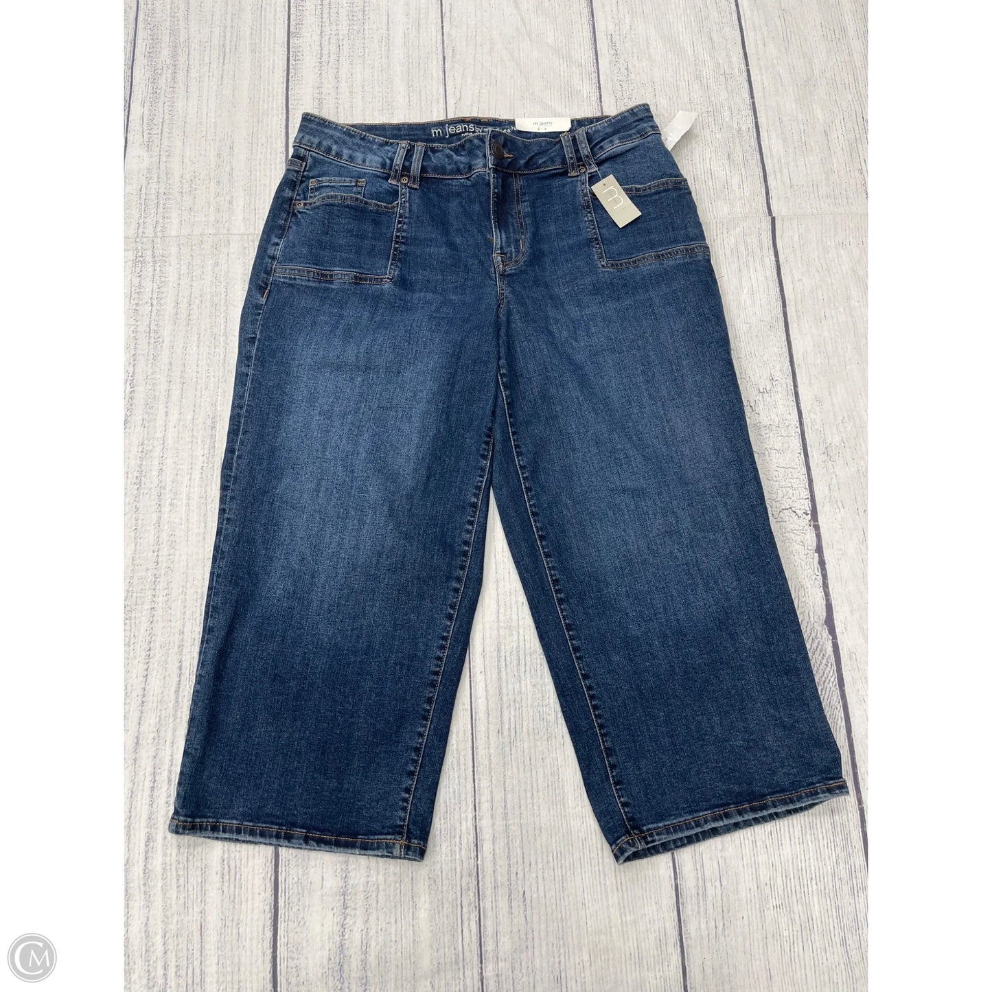 Jeans Cropped By Maurices In Blue Denim, Size: 14