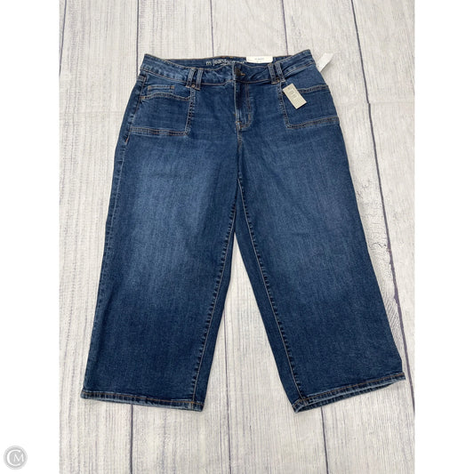 Jeans Cropped By Maurices In Blue Denim, Size: 14