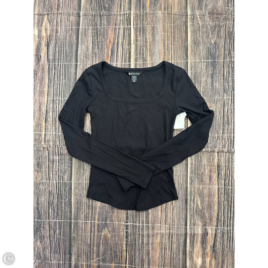 Athletic Top Long Sleeve Crewneck By Athleta In Black, Size: Xxs