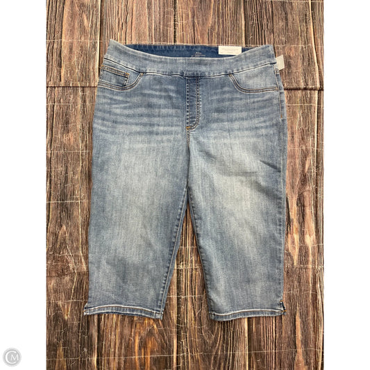 Capris By Chicos In Blue Denim, Size: 14