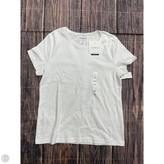 Top Short Sleeve Basic By Croft And Barrow In White, Size: Mp