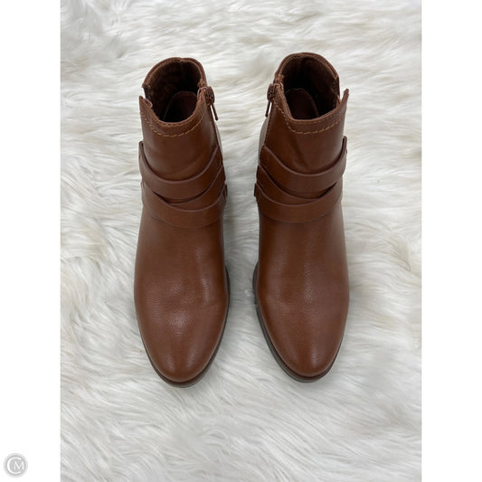 Boots Ankle Heels By Bare Traps In Brown, Size: 7.5