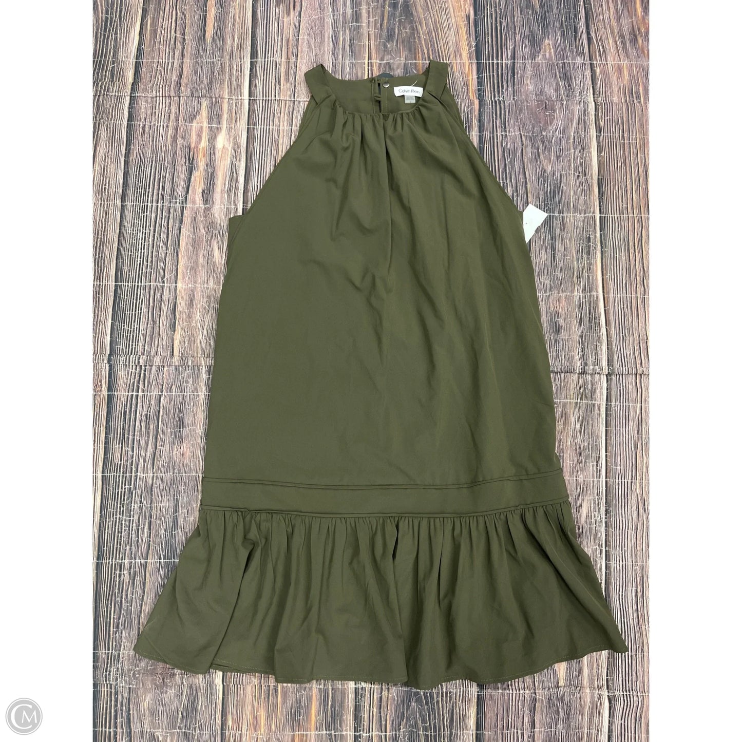 Dress Casual Short By Calvin Klein In Green, Size: 12