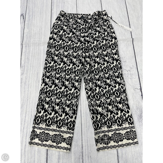 Pants Wide Leg By Nicole Miller In Black & White, Size: 6