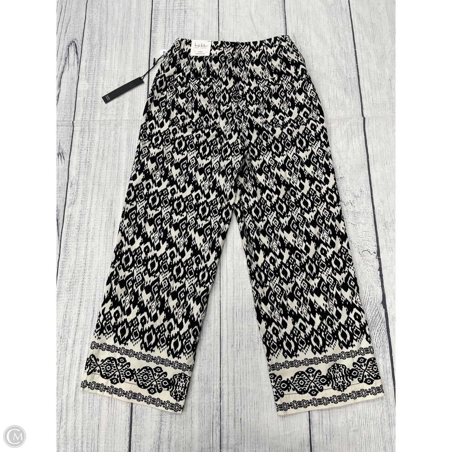 Pants Wide Leg By Nicole Miller In Black & White, Size: 6