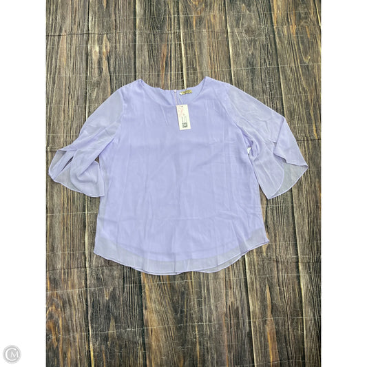 Top 3/4 Sleeve By Clothes Mentor In Purple, Size: 1x