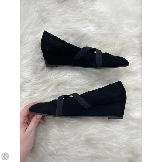 Shoes Heels Wedge By Mootsies Tootsies In Black, Size: 9.5