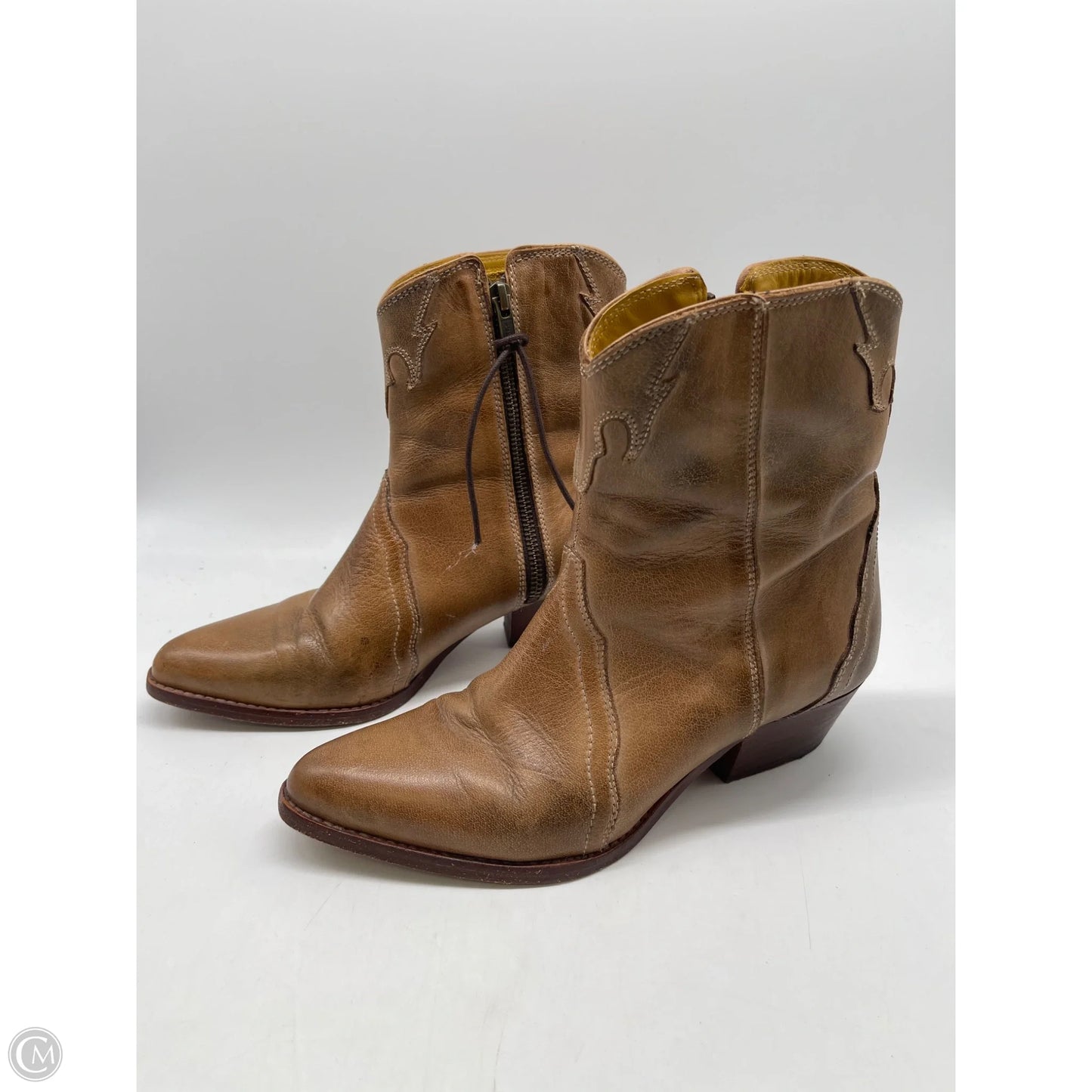 Boots Ankle Heels By Free People In Brown, Size: 6.5