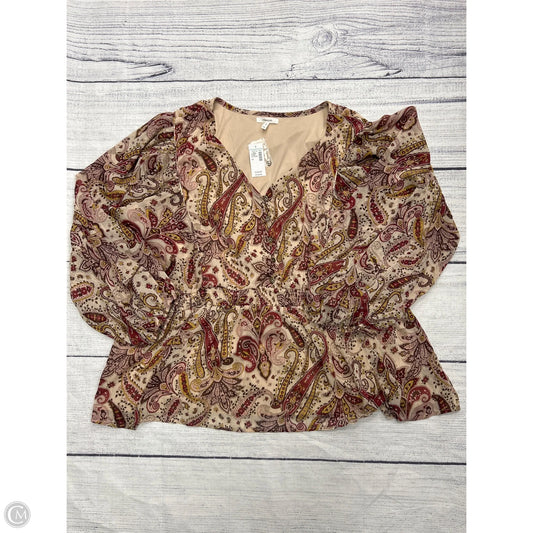 Top Long Sleeve By Maurices In Beige, Size: 3x