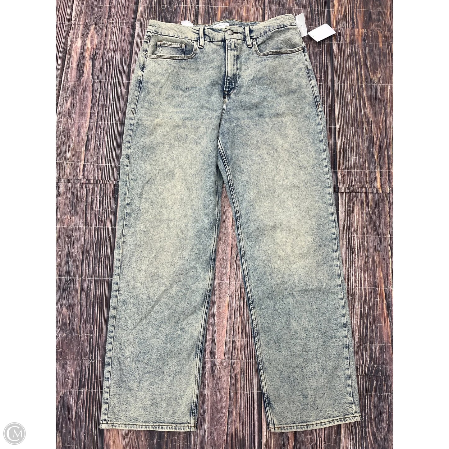 Jeans Wide Leg By Good American In Blue, Size: 12