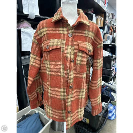 Jacket Shirt By Maurices In Orange, Size: S