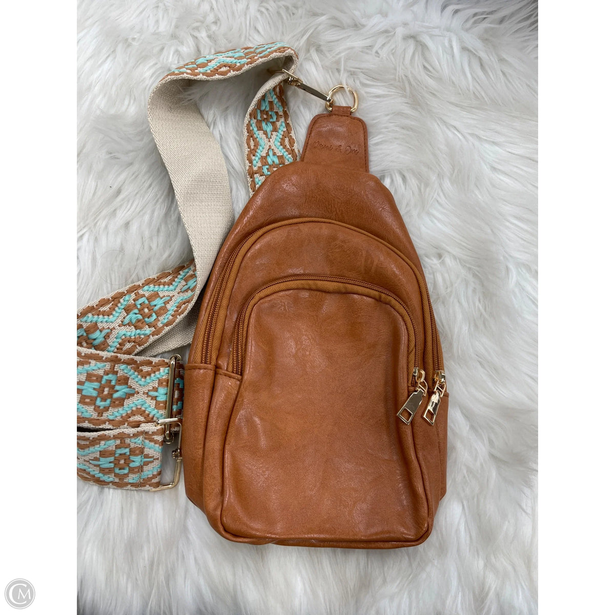 Crossbody Leather By Clothes Mentor, Size: Medium