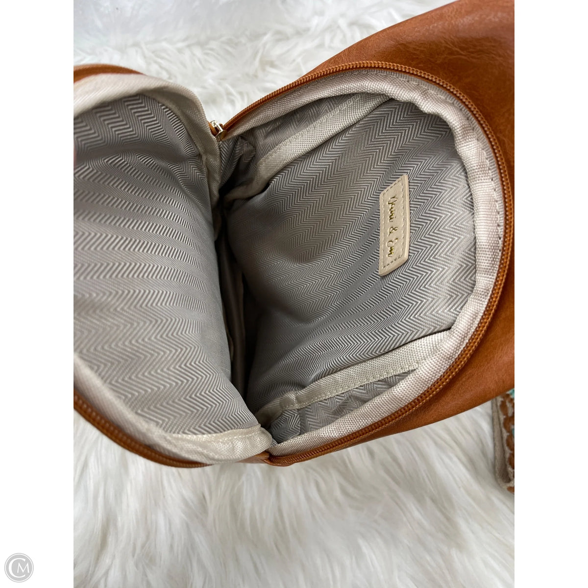 Crossbody Leather By Clothes Mentor, Size: Medium