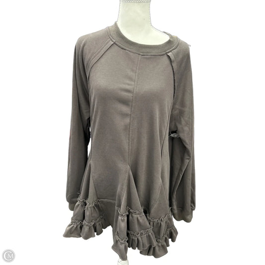 Sweatshirt Crewneck By Bluivy In Brown, Size: L