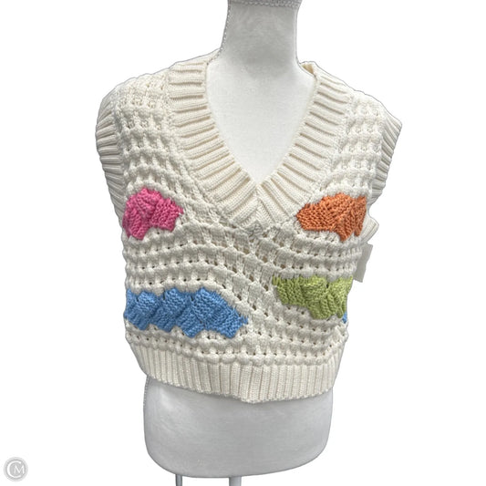 Vest Sweater By Miou Muse In Cream, Size: M