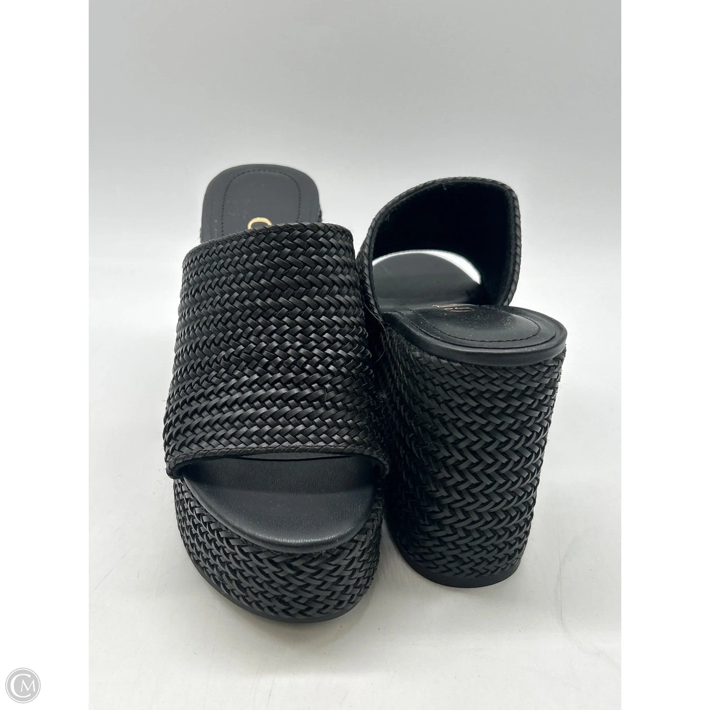 Sandals Heels Wedge By Guess In Black, Size: 5.5