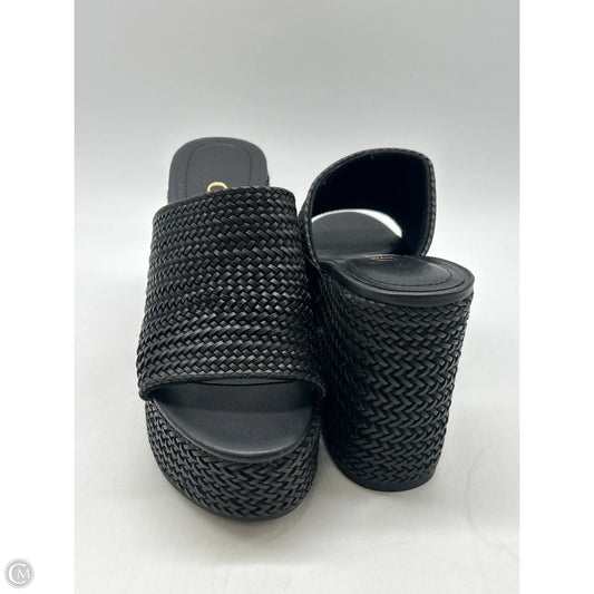 Sandals Heels Wedge By Guess In Black, Size: 5.5