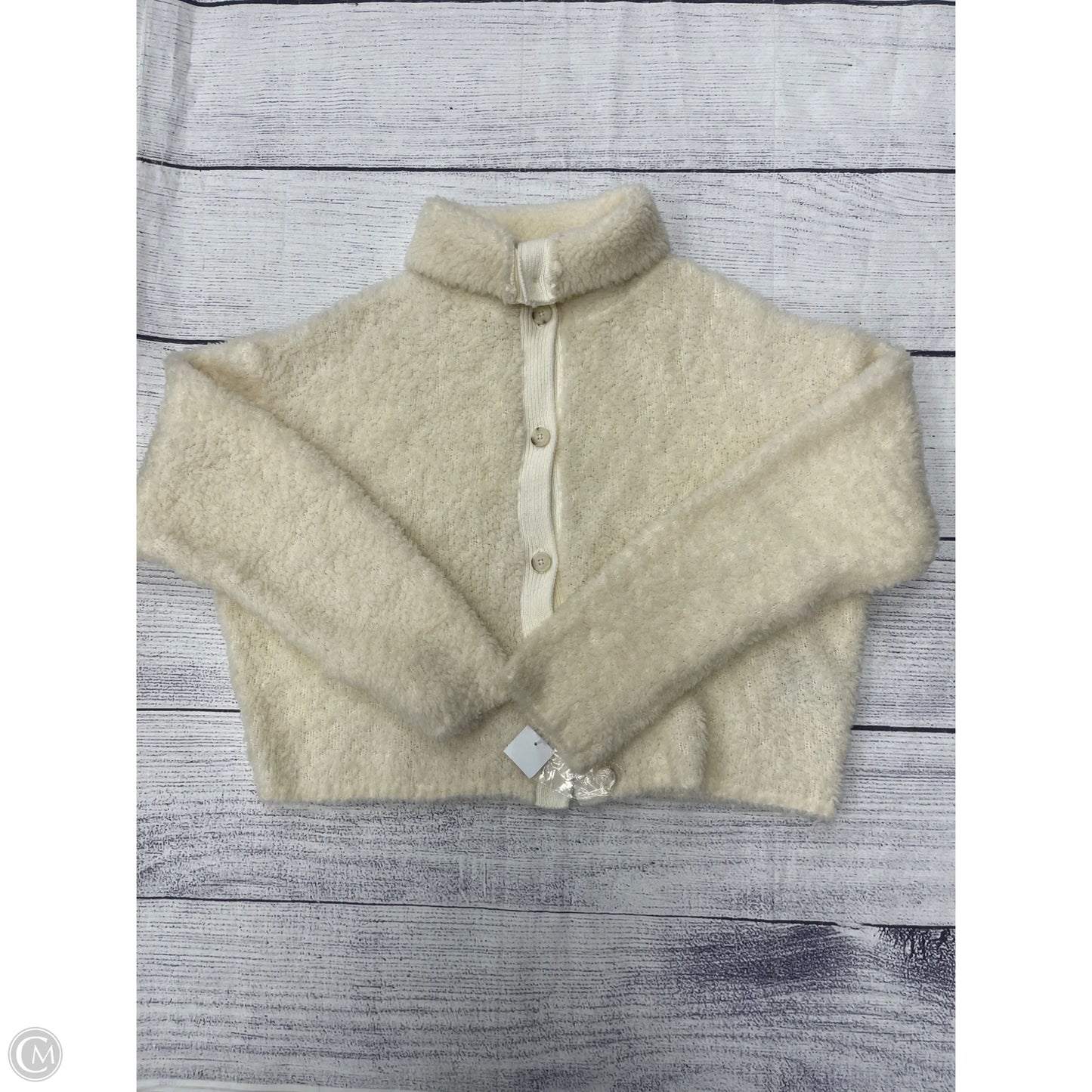 Sweater Cardigan Designer By Ugg In Cream, Size: M