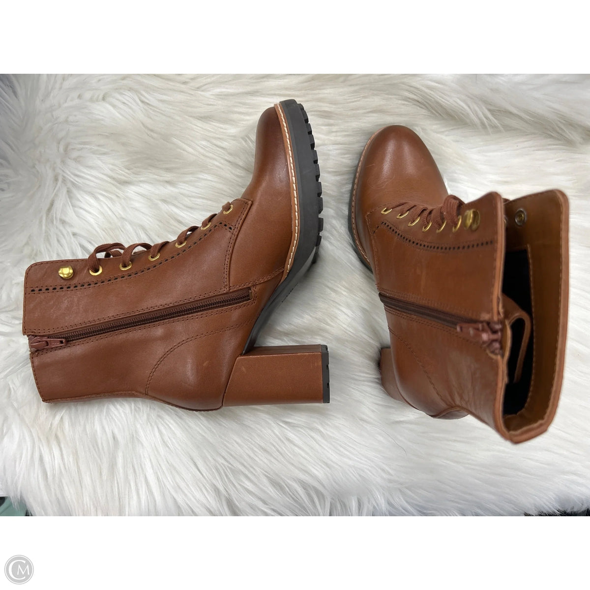 Boots Ankle Heels By Naturalizer In Brown, Size: 8
