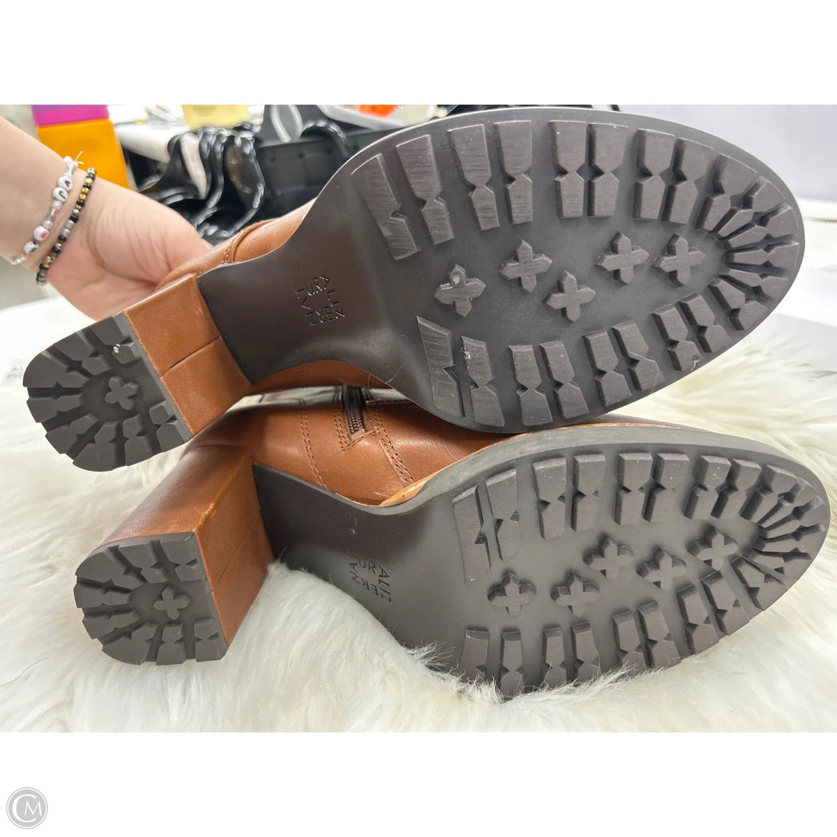 Boots Ankle Heels By Naturalizer In Brown, Size: 8