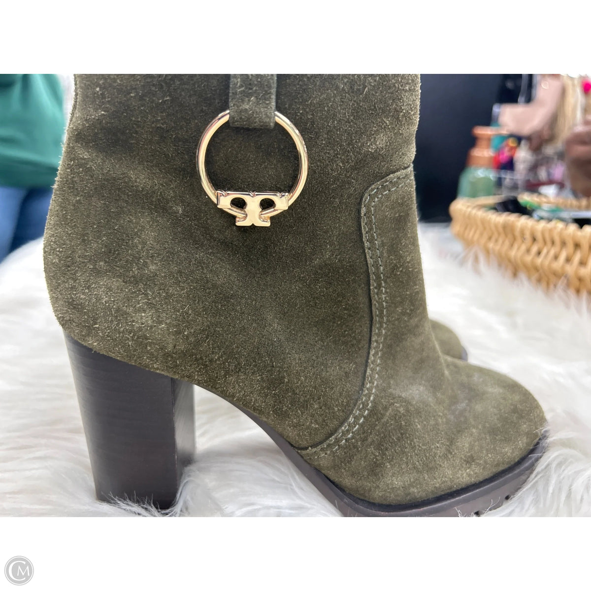 Boots Designer By Tory Burch In Green, Size: 7
