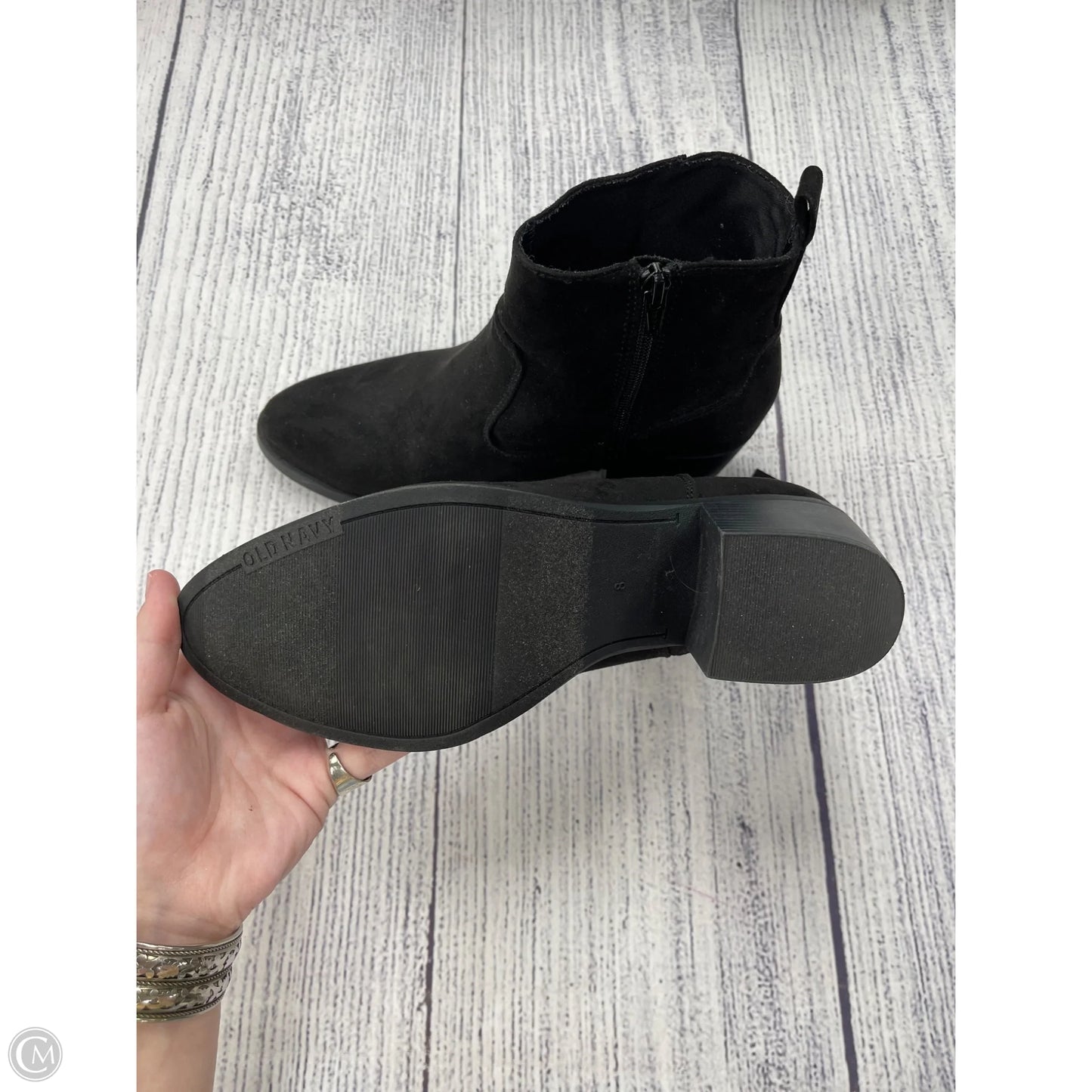 Boots Ankle Heels By Old Navy In Black, Size: 8