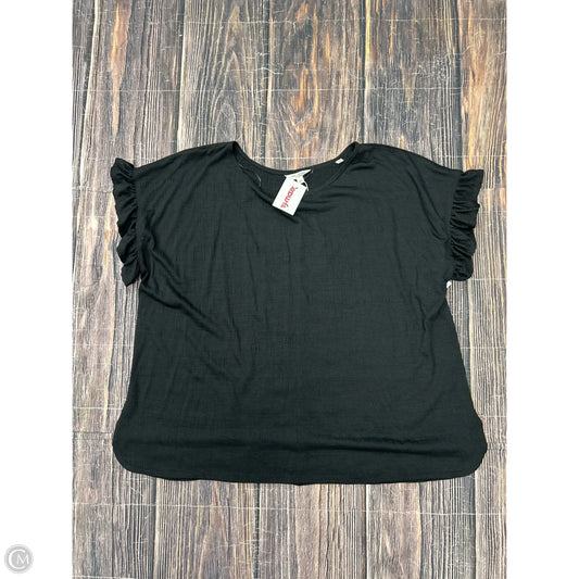 Top Short Sleeve By Max Studio In Black, Size: 2x