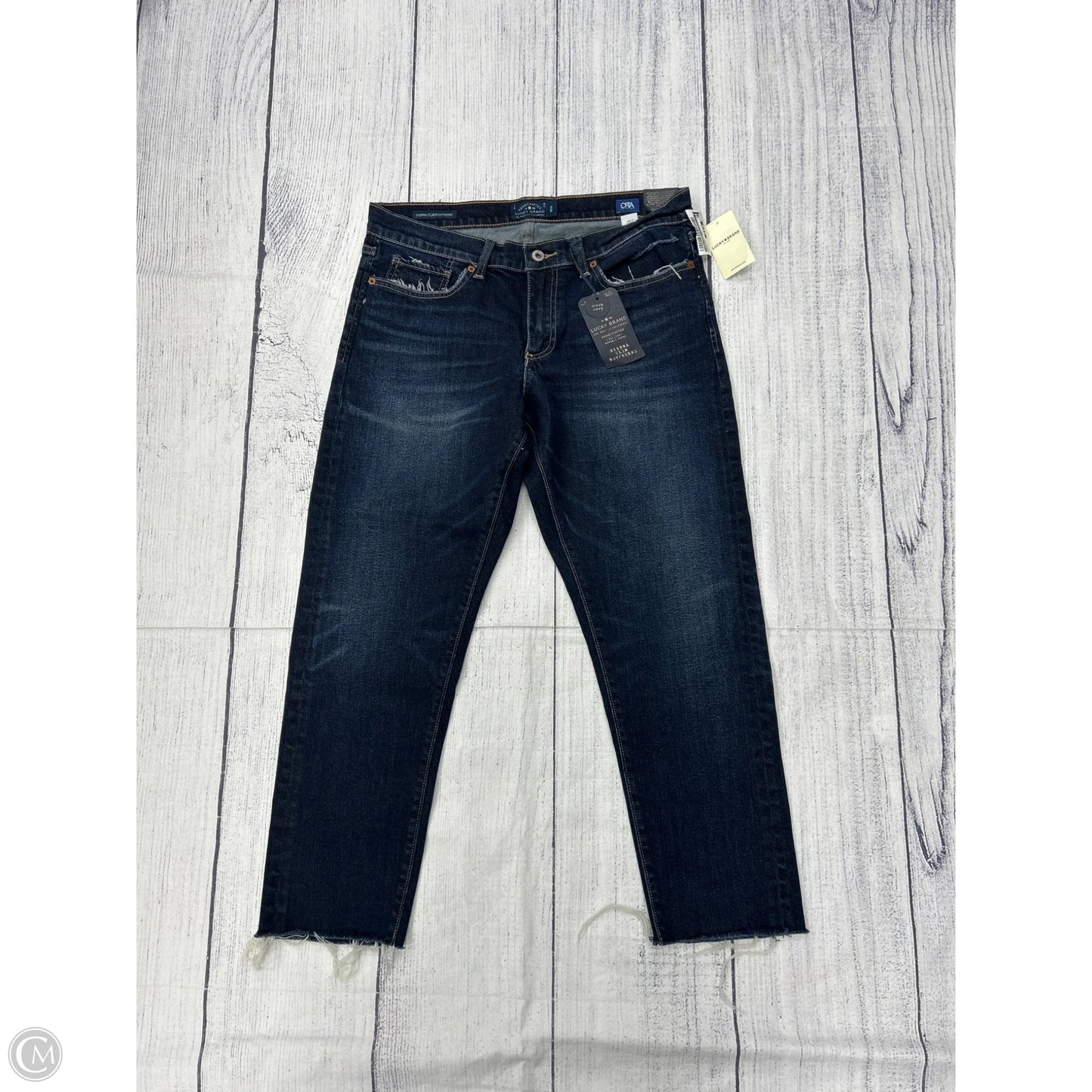 Jeans Boyfriend By Lucky Brand In Blue Denim, Size: 12