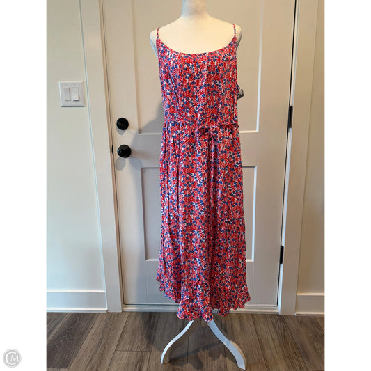 Dress Casual Midi By J. Crew In Red, Size: 18