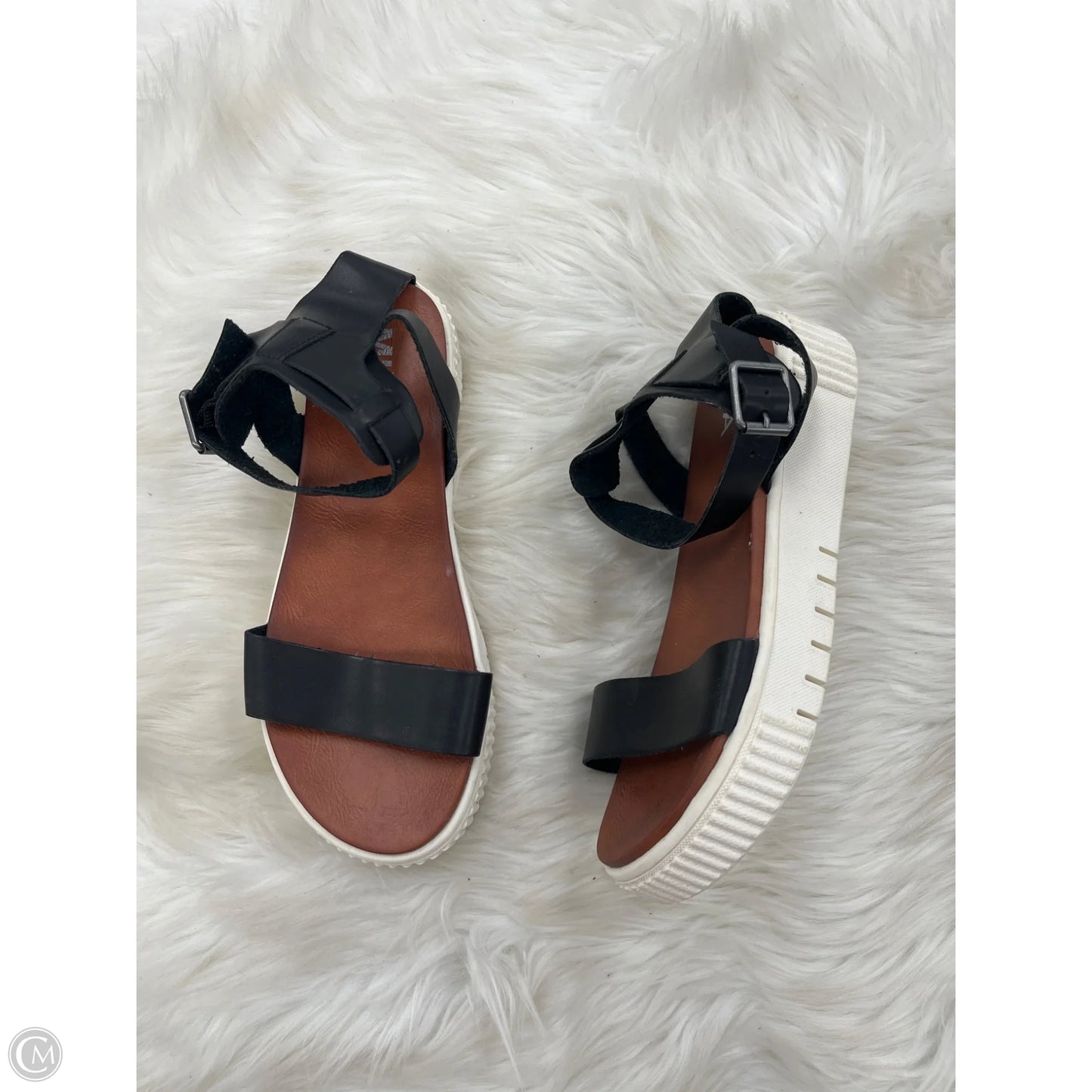 Sandals Heels Platform By Mia In Black & Brown, Size: 9