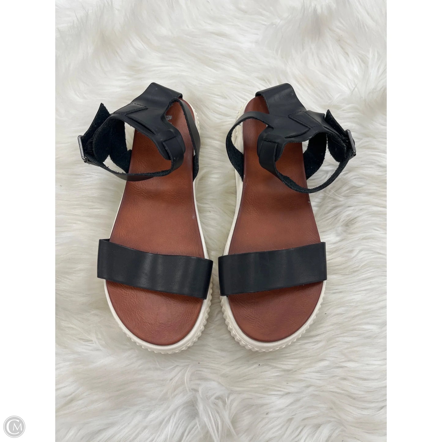 Sandals Heels Platform By Mia In Black & Brown, Size: 9