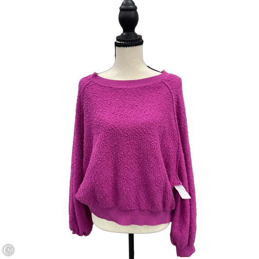 Sweatshirt Crewneck By Free People In Purple, Size: M