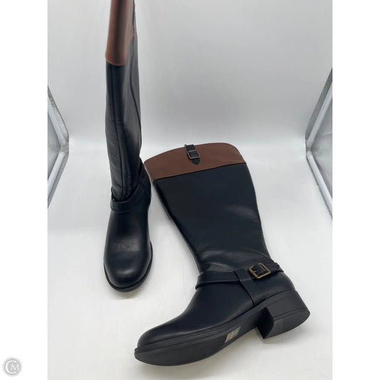 Boots Knee Heels By Solanz In Black, Size: 8