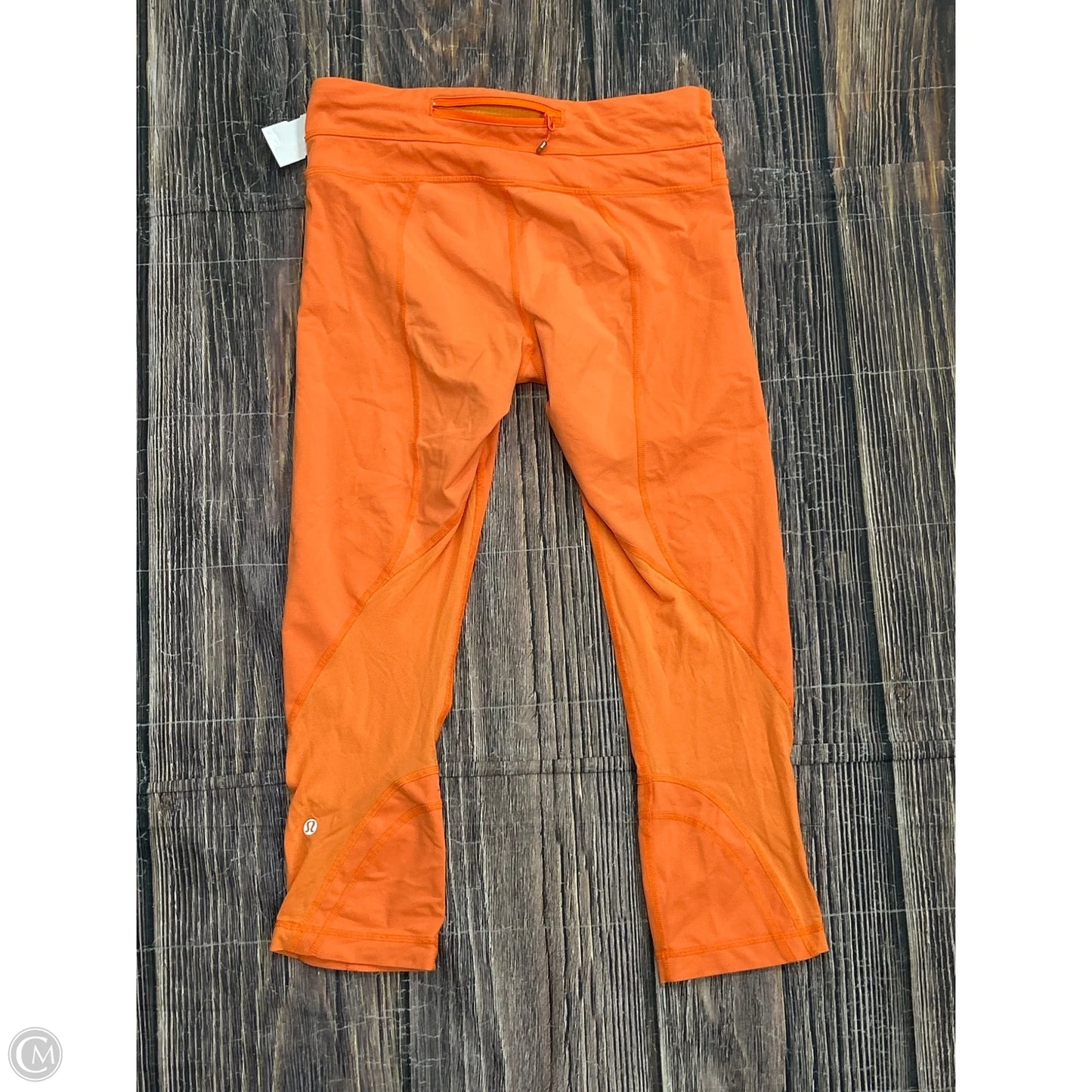 Athletic Leggings Capris By Lululemon In Orange, Size: M