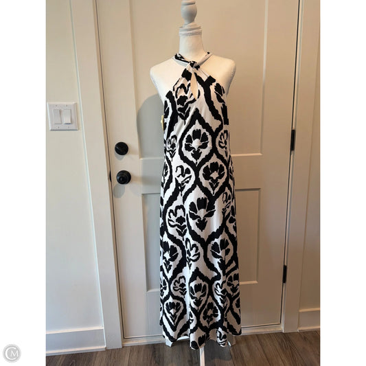 Dress Casual Midi By White House Black Market In Black & White, Size: 12